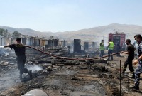 حريق التهم مخيما للاجئين السوريين في لبنان، 2017 ـ إنترنت